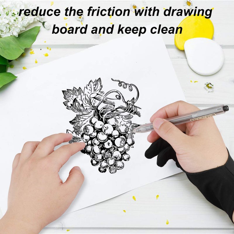 EastyGold Artist Drawing Tablet Gloves Two Finger Graphics Painting Glove Free Size Creative Both Right and Left Hand - Image 5